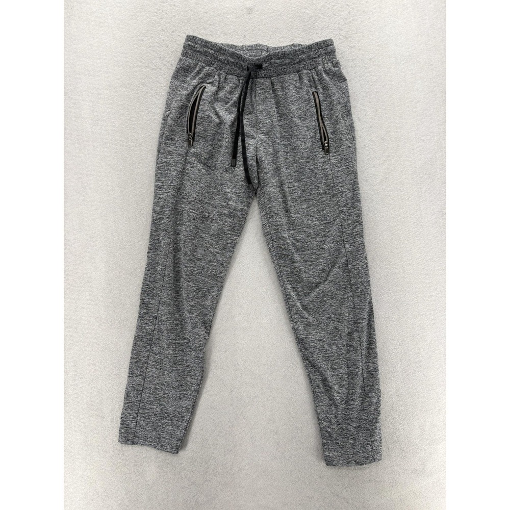 Athleta Hilltop Jogger Pants Womens Small Gray Flecked Knit Sweatpants Gym Yoga